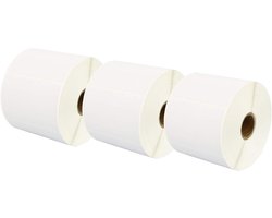 3 Rollen 76mm x 51mm Witte Direct Thermische Etiketten Compatibel met Zebra GK420d GK420t GC420d GX420d GX420t GC420t GX430t GT800 LP2844 TLP 2844 Citizen CL-S521 CL-S621 CL-S631 (1000 Stuks/Rol)