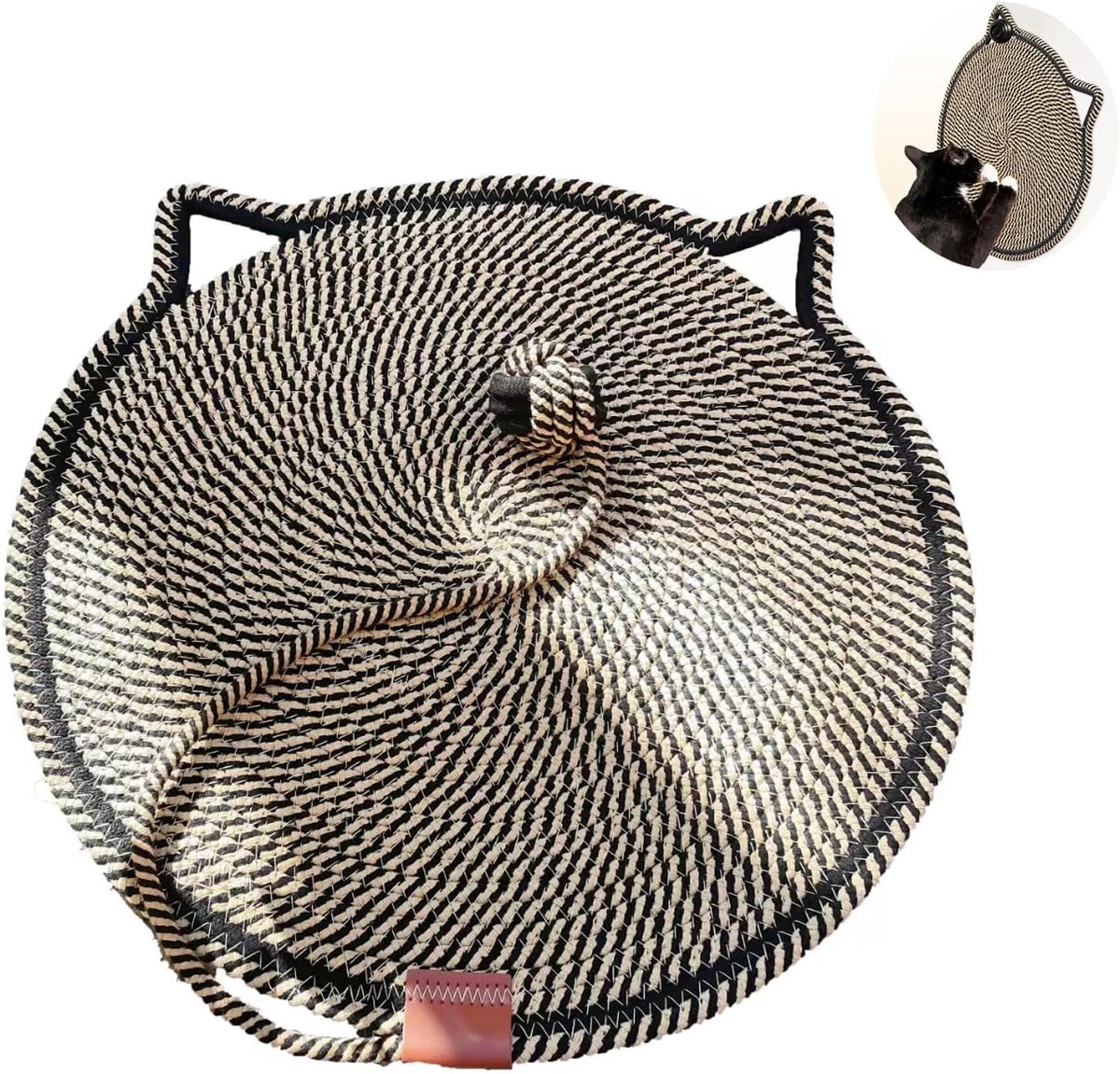 Krabmat voor Katten, Krabmat van Katoenen Touw, Meubelbescherming voor Vloer, Muur, Bank, Tapijt