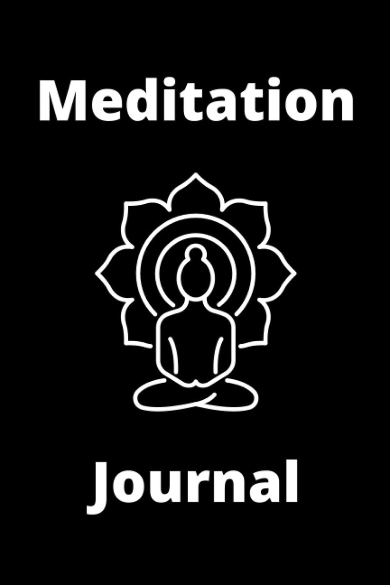 Meditation Journal with Person Meditating Graphic: Lined Notebook | Journal Gift, 100 Pages, 6x9, Soft Cover, Matte Finish