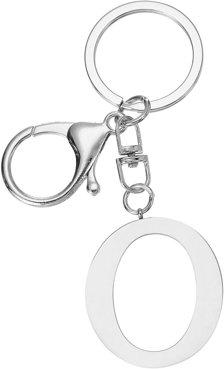Sleutelhanger met beginletter, letter A tot Z, schattige metalen sleutelhanger voor handtas