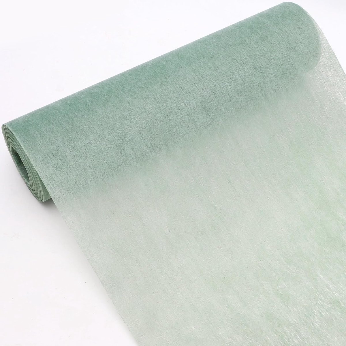 Vlies tafelloper, 25 m x 30 cm, in eucalyptus groen rol, decoratie, tafelband, verjaardagsdecoratie, tafel tafelloper, papierrol voor verjaardagen, bruiloften, feesten, communie, decoratie