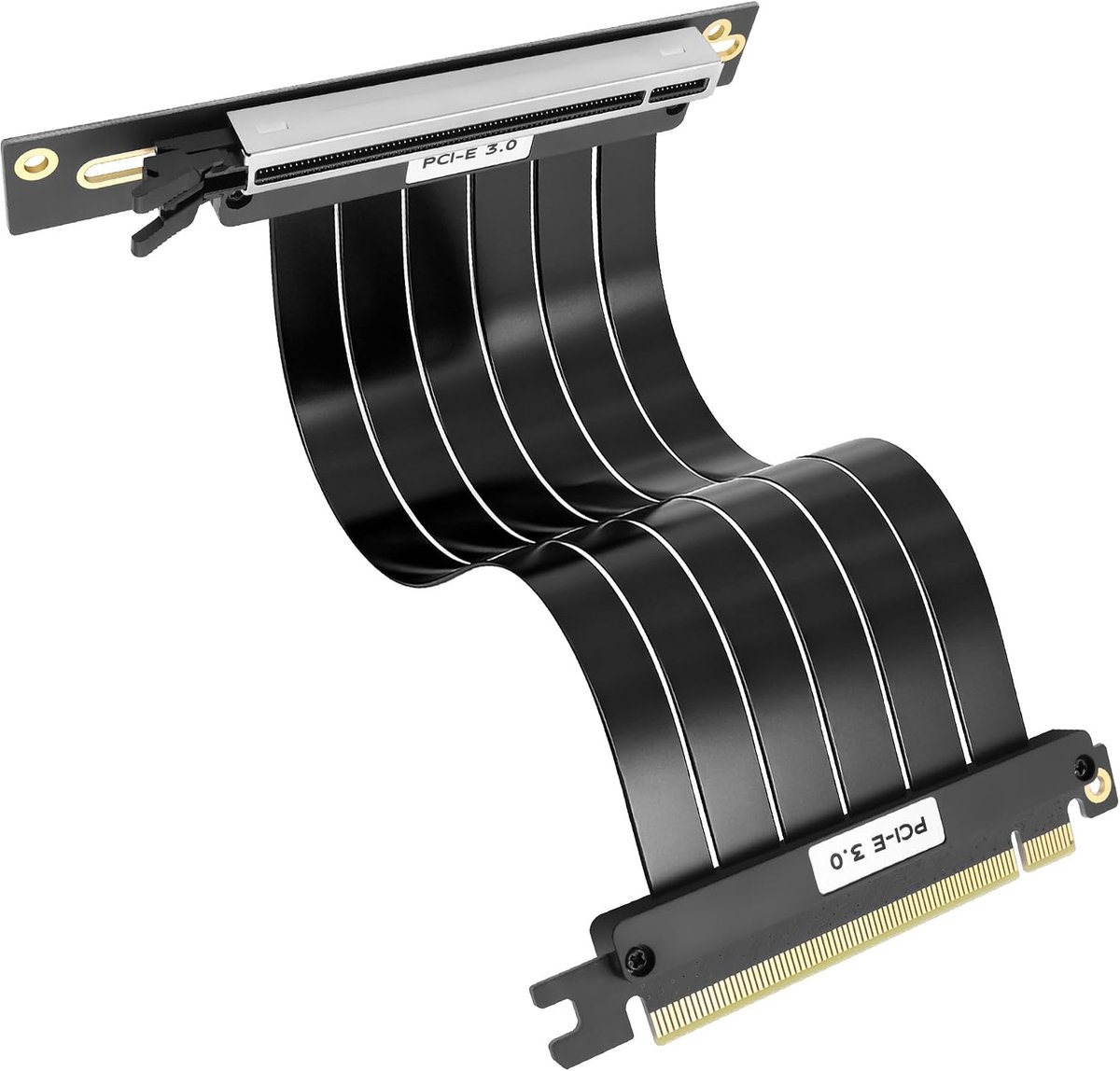PCI-E 3.0 16x Riser kabel verlengkaart afgeschermde hoge snelheid GPU verticale montage PCIe 3.0 16x stekker naar bus 90 graden rechte hoek grafische kaart ondersteuning RTX3060