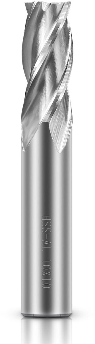 4-fleutige frees aan het uiteinde - 10 mm - Rechte schacht HSS CNC-boorset voor boormachine - Gereedschapsset voor hout, aluminium, staal en titanium
