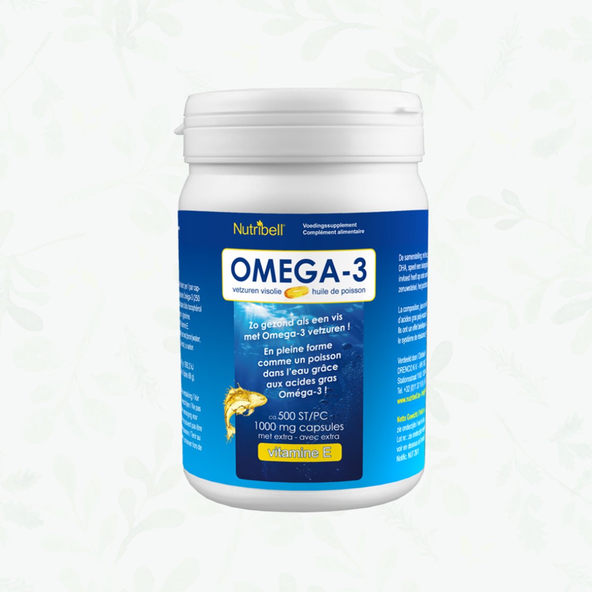 Nutribell Omega 3 Visolie 1000 mg - 500 capsules