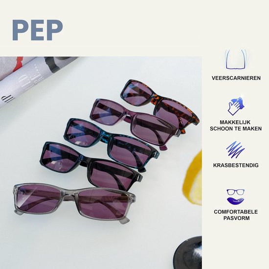 Blauwe Schildpad Zon Lezers UV400 Ontwerper Stijl Mannen Vrouwen S92-3 +1,50 — afbeelding 2