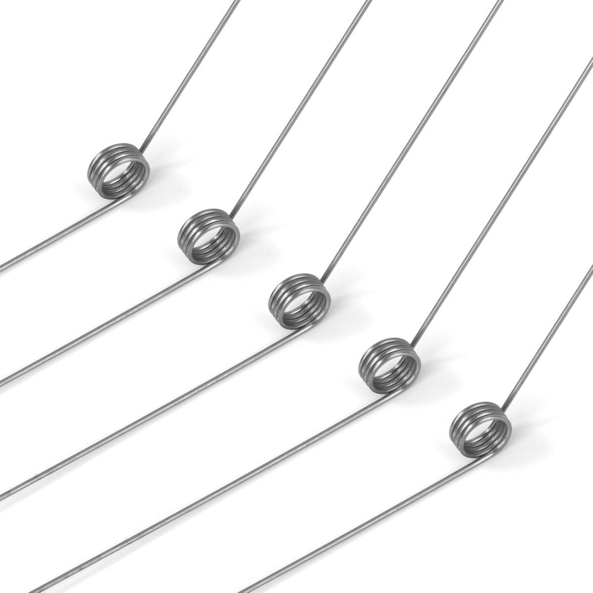 Torsieveren van roestvrij staal draaddiameter 0,5 mm binnendiameter 4 mm armlengte 40 mm hoek 135° 4 omwentelingen links 0,5 x 4 x 40 mm