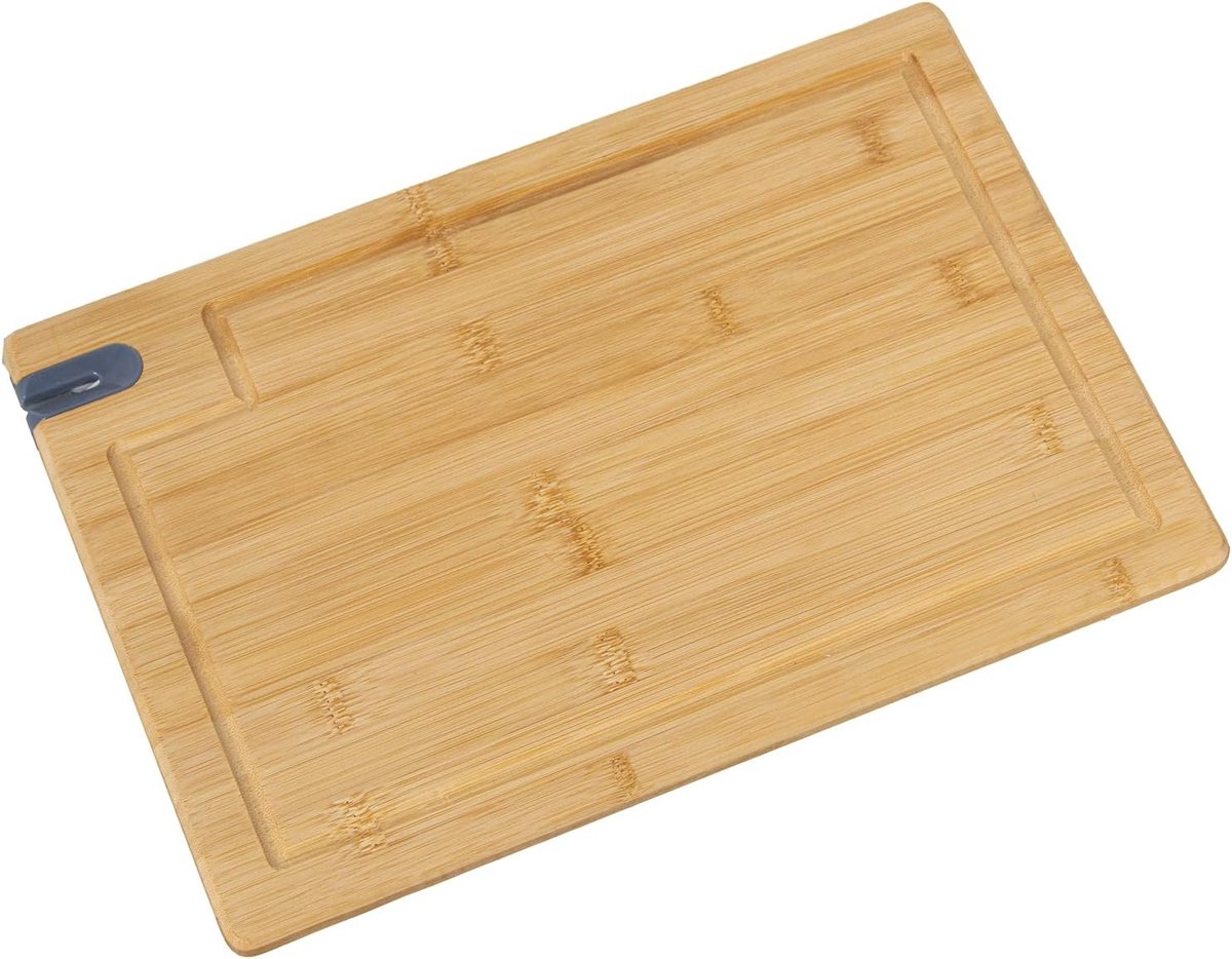 Snijplank met slijper van natuurlijk hout, 38 x 26 x 2 cm
