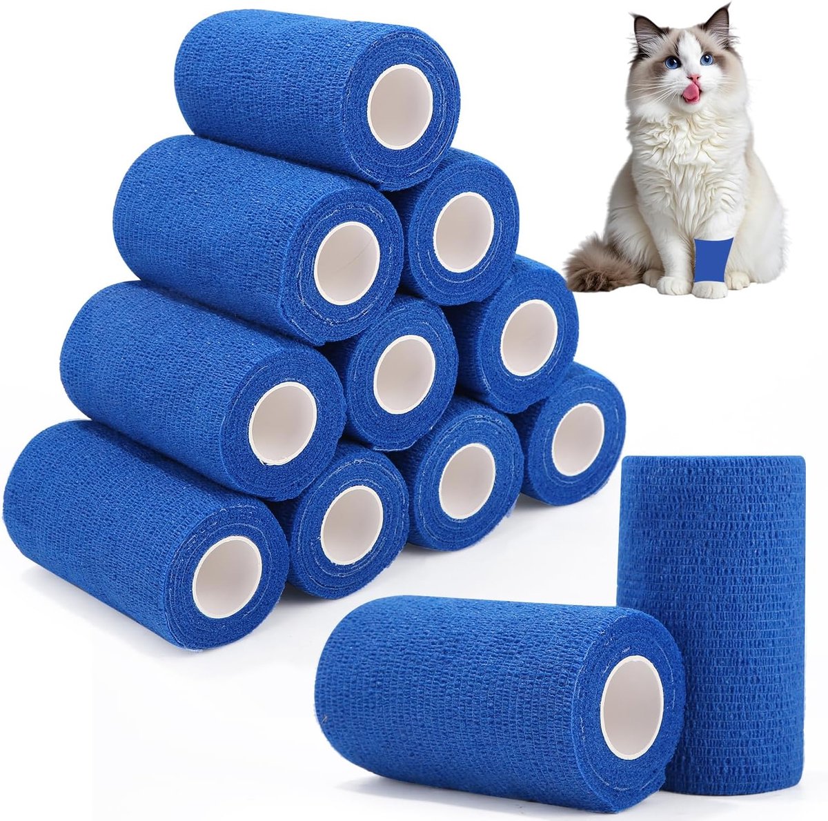 Bandages 10 cm x 4,5 m zelfklevende elastische bandages voor huisdieren sport vet wraps paarden honden mensen wit