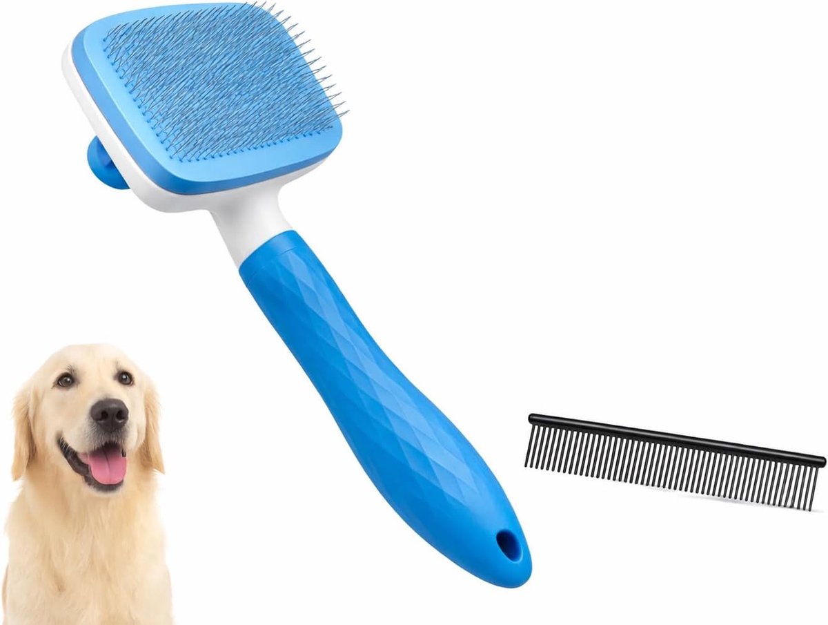 - Borstel voor honden en katten - Borstel voor huisdieren - Lang en kort haar - Kam voor huisdieren - Kam voor honden en katten - Dode kam voor honden en katten