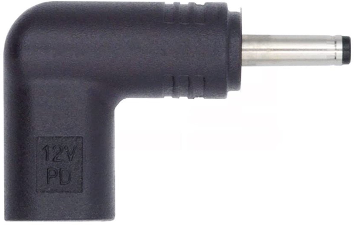 SolidKeus - USB-C naar DC 12V Plug Adapter met 90° Hoek