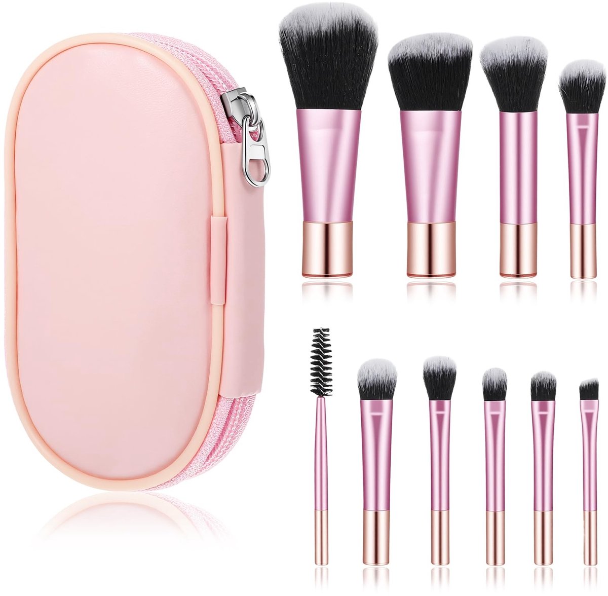 SolidKeus - Mini Reisset met 10 Make-up Brushes en Pouch