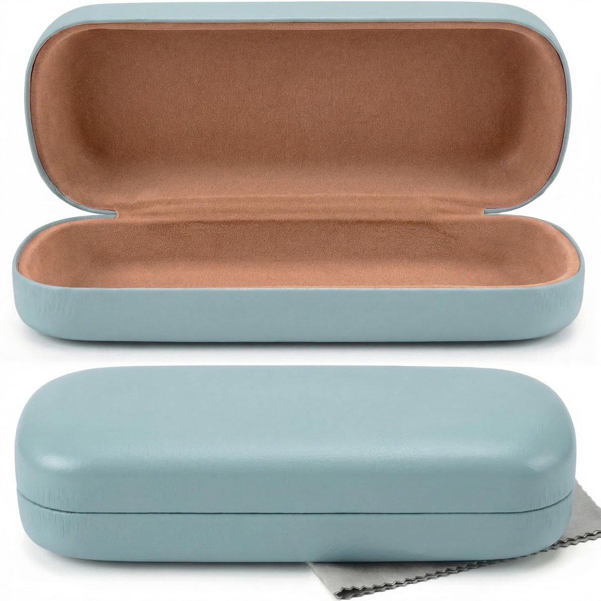 SolidKeus - Hardcase Brilhoes van PU Leer met Microvezeldoekje