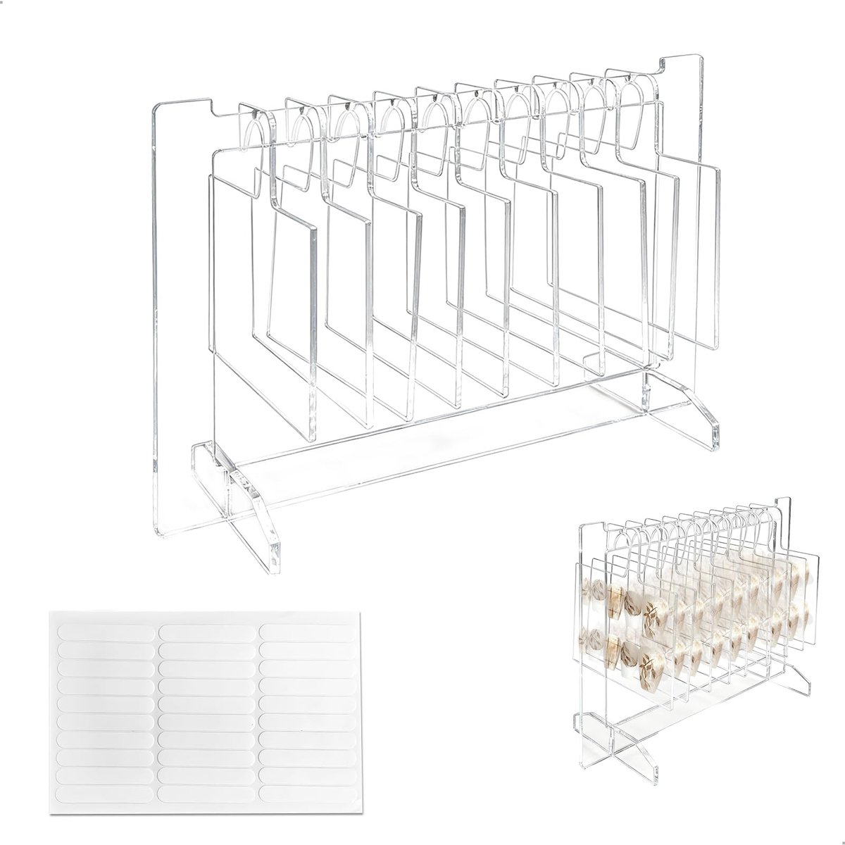 SolidKeus - Nagelkunst Display Stand met 10 Transparante Plates