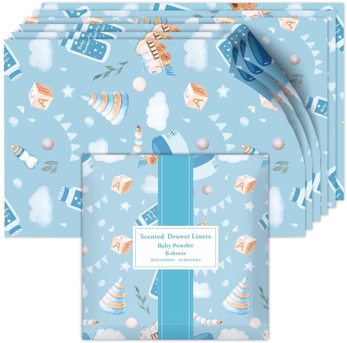 SolidKeus - Geurpapier Baby Poeder voor Lades en Kasten