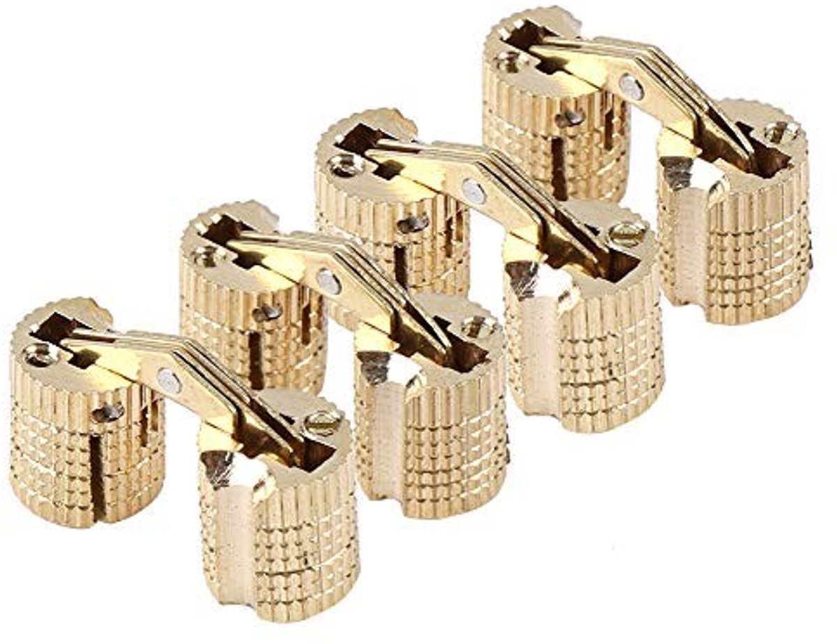 SolidKeus - Set van 4 Verborgen Barrel Scharnieren voor Kasten en Dozen