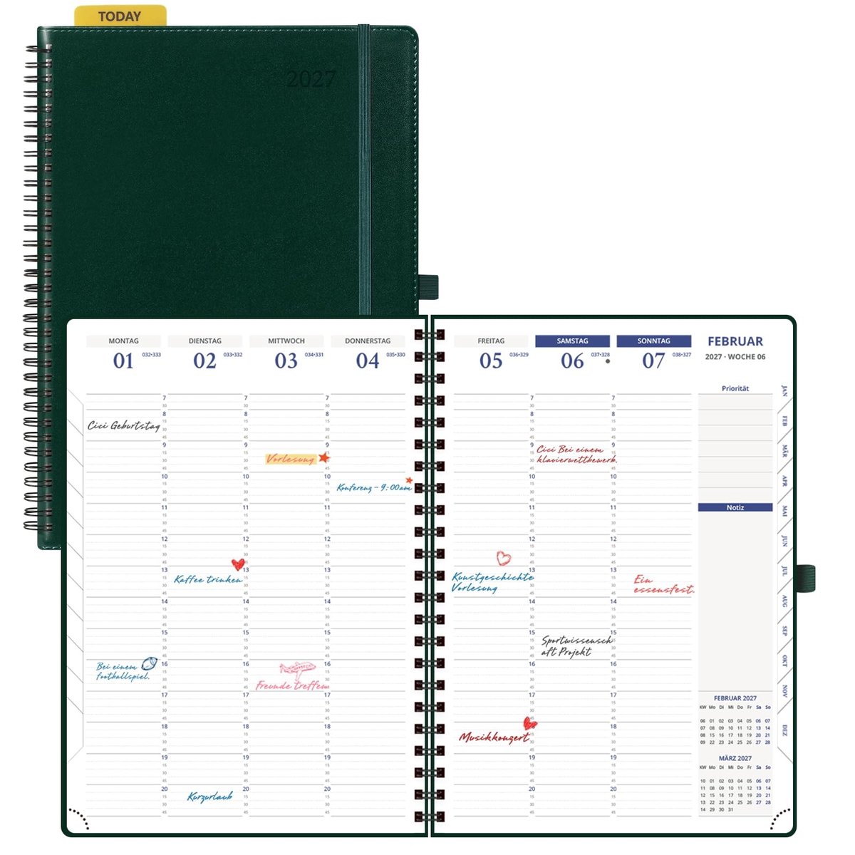 SolidKeus - Afsprakenplanner 2027 A4 met PU Softcover