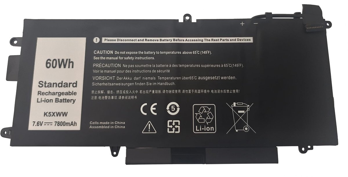 SolidKeus - Laptopbatterij voor Dell Latitude 2-in-1