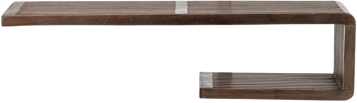 J-Line Wandrek met latten - gerecycled hout - donkerbruin - large