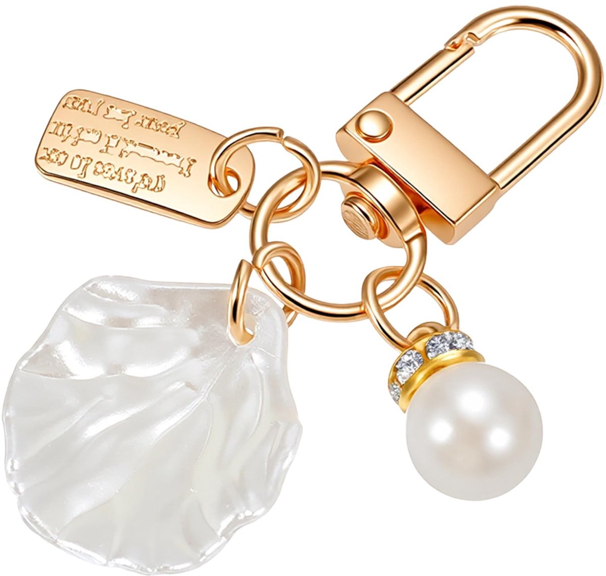 SolidKeus - Parelschelp Handtas Charms