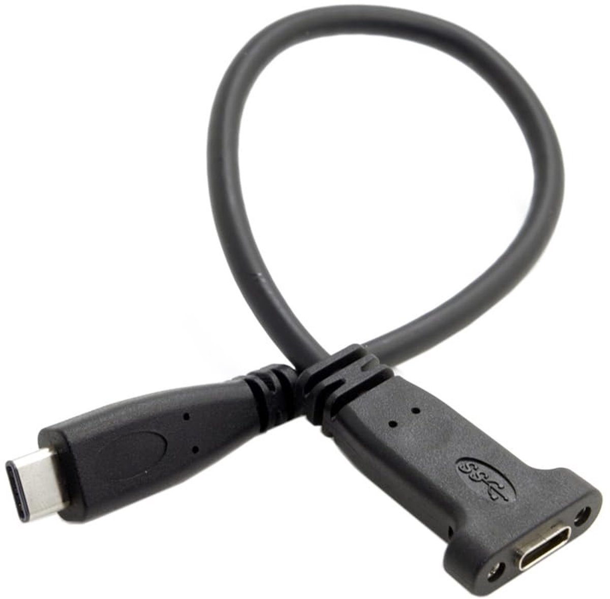 SolidKeus - Type-C naar USB-C Male naar Female Verlengkabel 20cm
