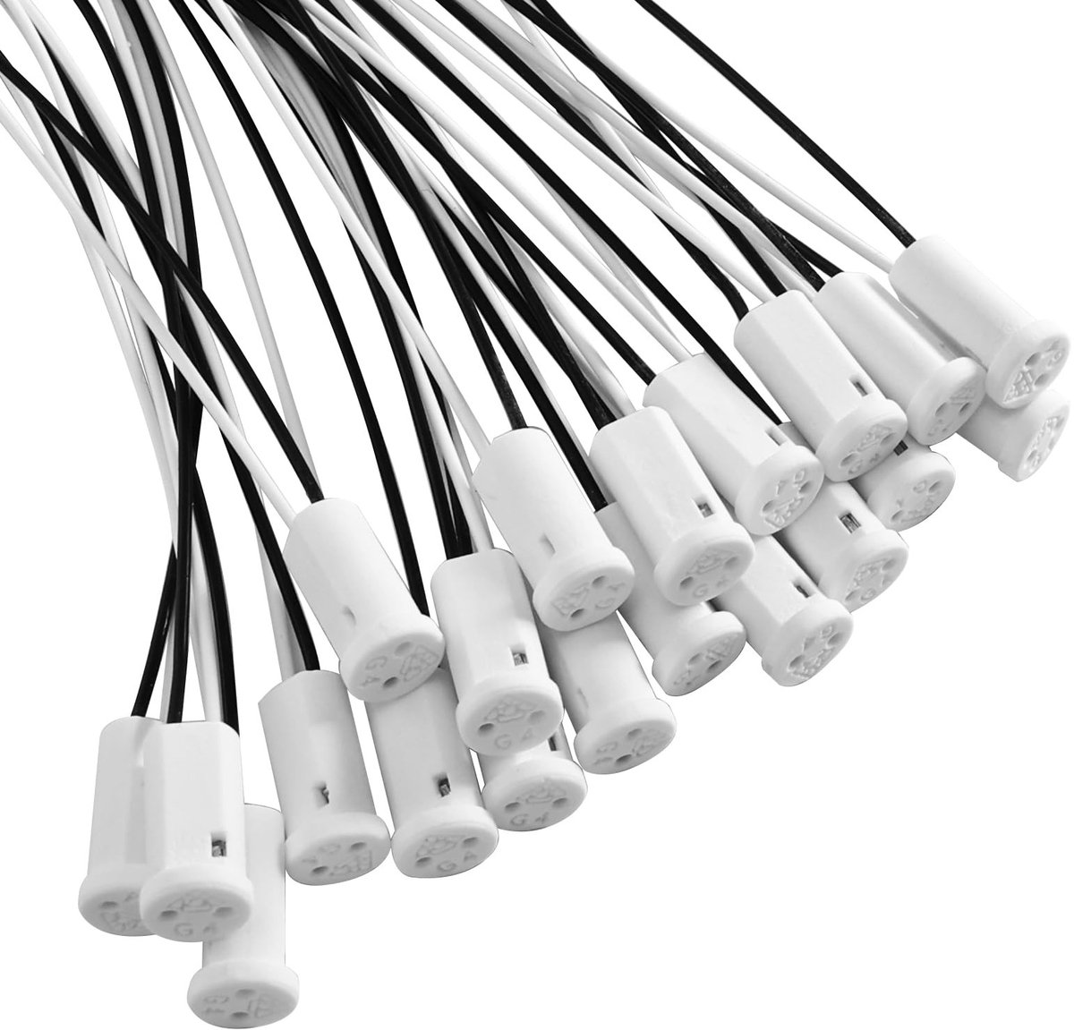 SolidKeus - 30 Stuks G4 Lampfittingen met 20 cm Kabel