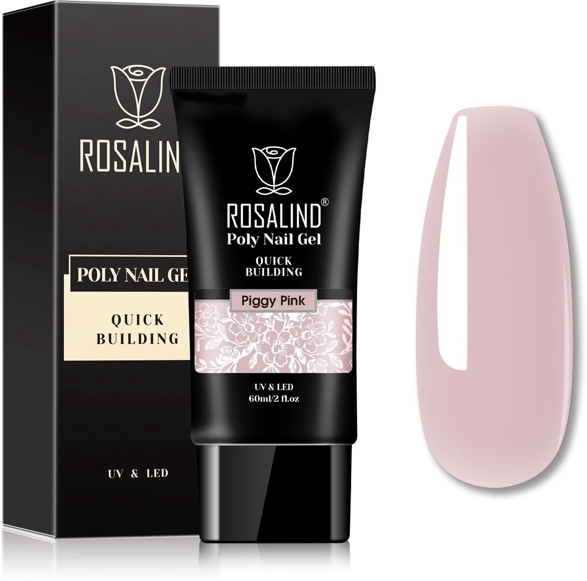 SolidKeus - Licht Paarse Poly Nagel Gel 60ml voor Verlenging