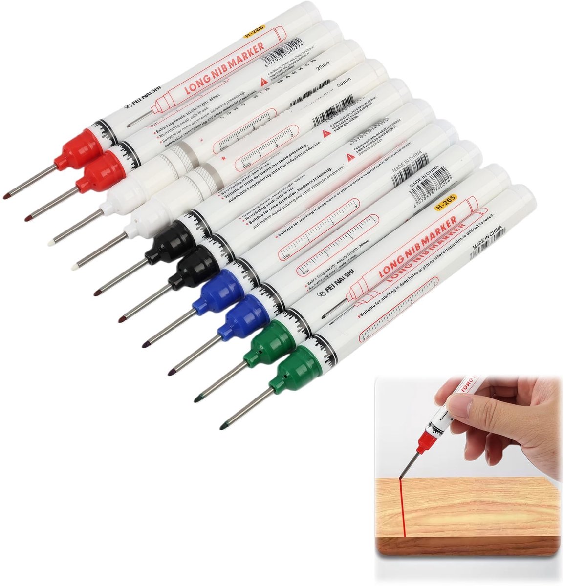 SolidKeus - Set van 10 Waterproof Markers voor Nauwkeurige Markeringen op Diverse Oppervlakken