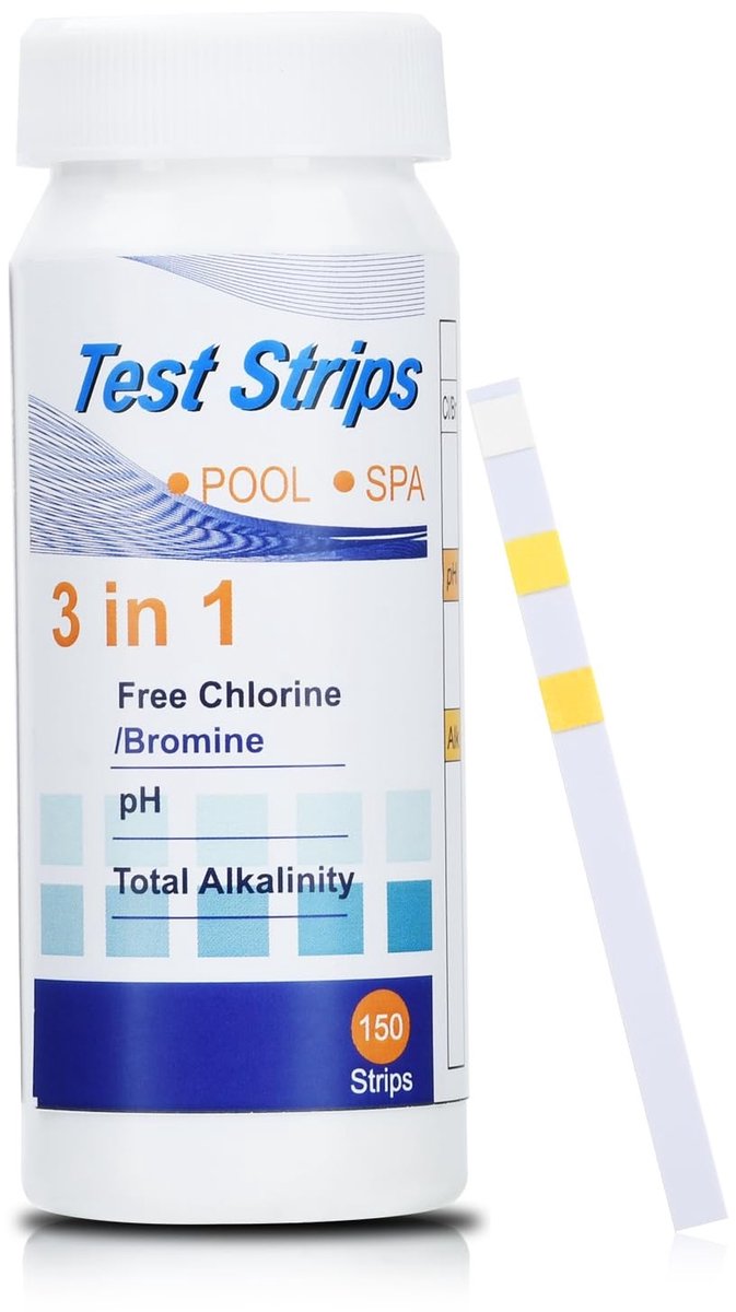 SolidKeus - 3-in-1 Poolteststrips voor Waterkwaliteit met 150 Stukken
