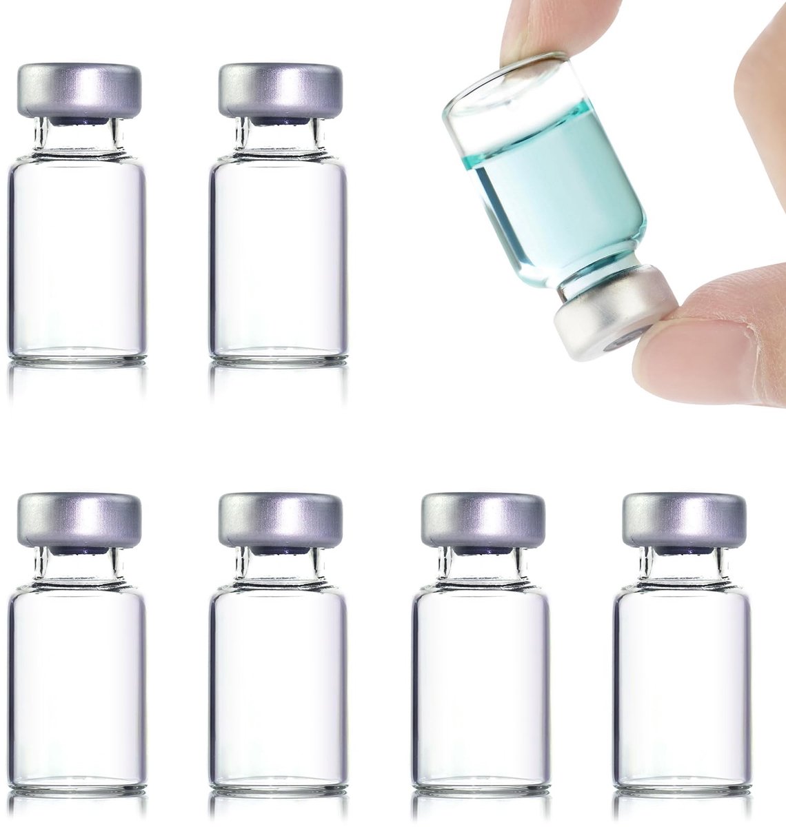 SolidKeus - Set van 10 Dichte Monsterflesjes van Borosilicaatglas