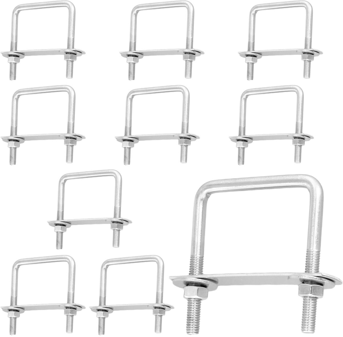 SolidKeus - Set van 10 M8 U-Schroeven van RVS met Moeren
