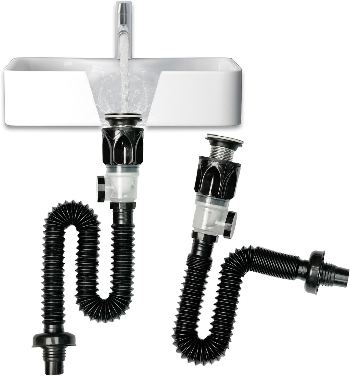 SolidKeus - Flexibele Expandeerbare P-Trap Afvoerbuis voor Badkamer