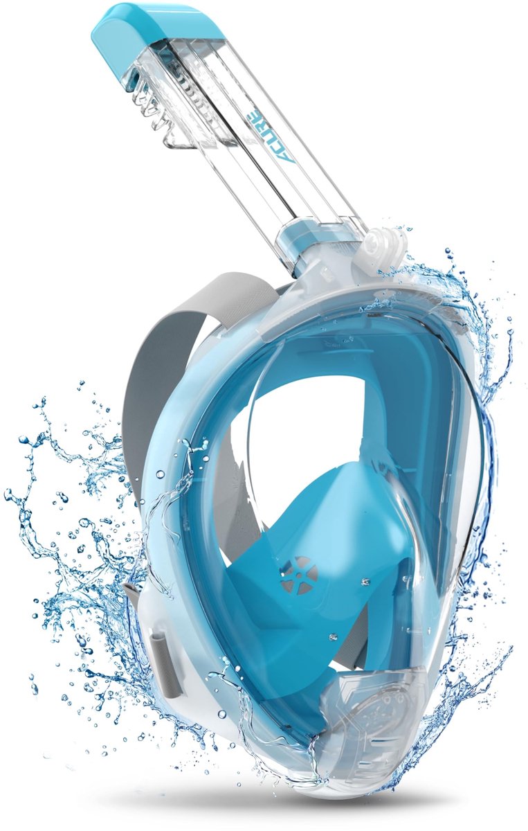 SolidKeus - Volledig Gezicht Snorkelmasker met Verbeterd Ademhalingssysteem voor Volwassenen