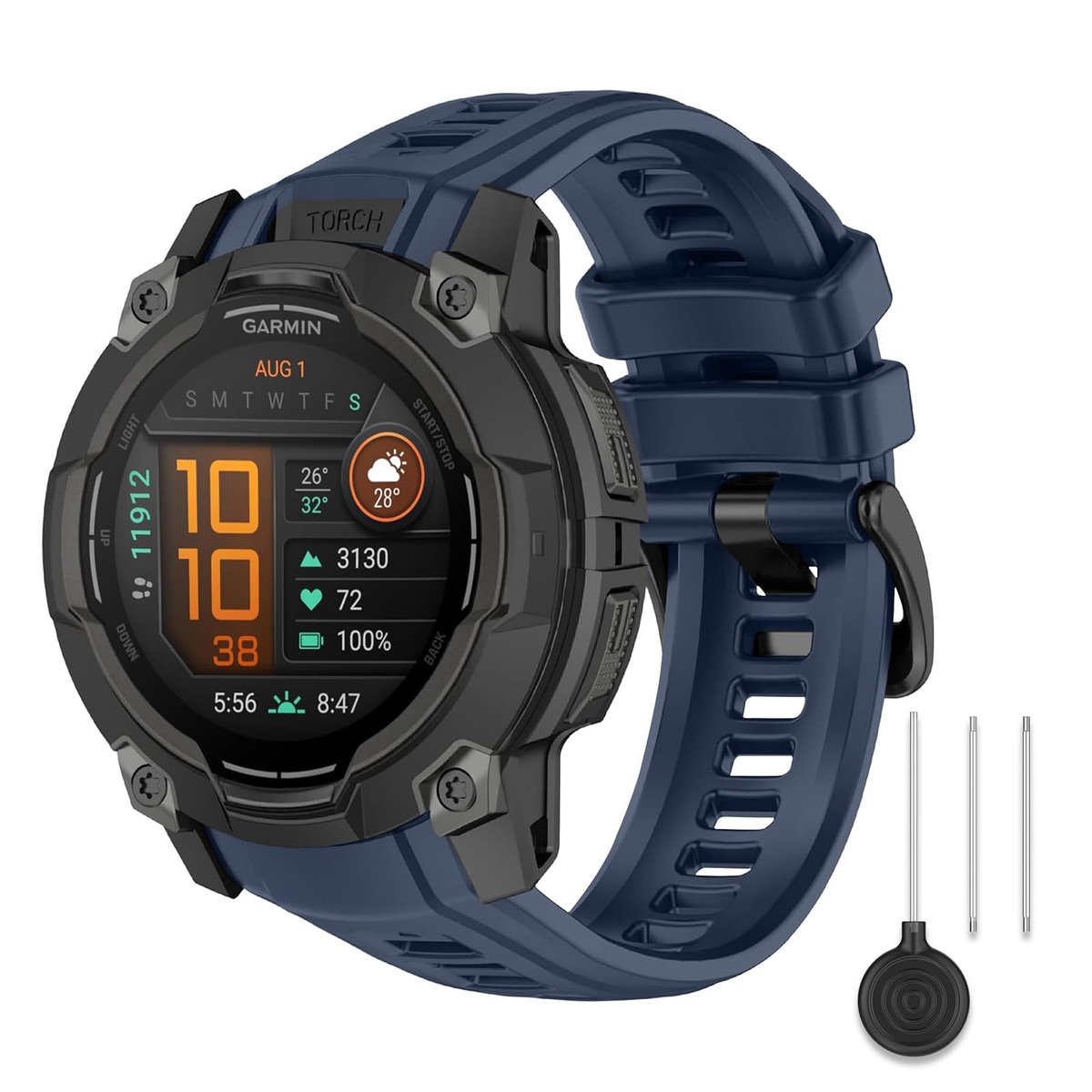 SolidKeus - Silicone Vervangband voor Garmin Horloge