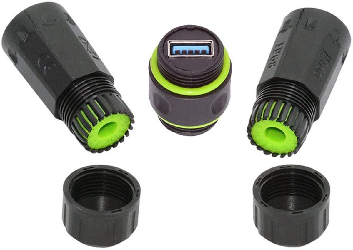 SolidKeus - Waterdichte USB-A naar USB-A Verlengadapter IP68