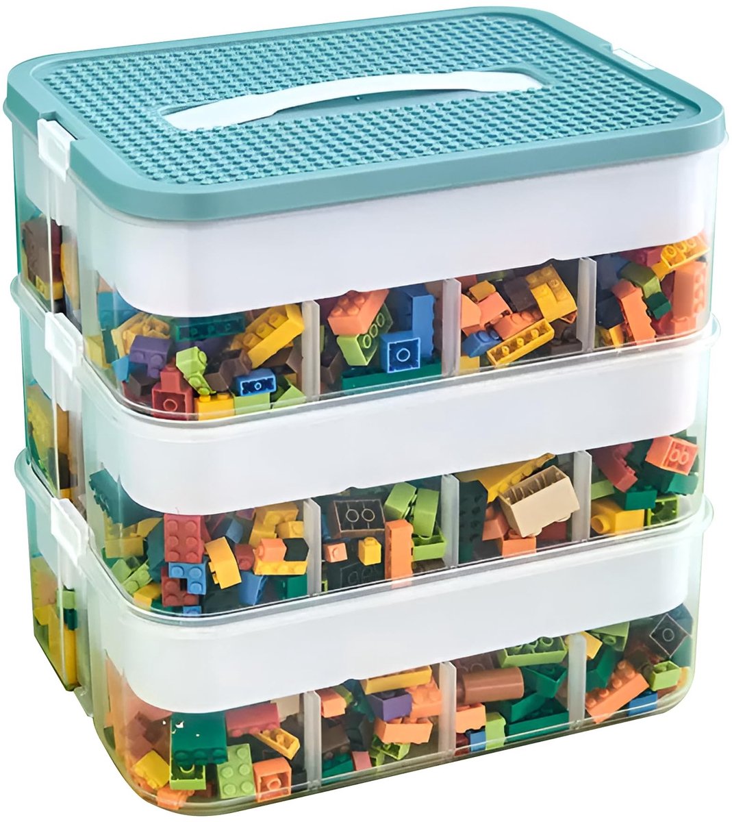 SolidKeus - Opbergdoos met Deksel voor Lego en Speelgoed