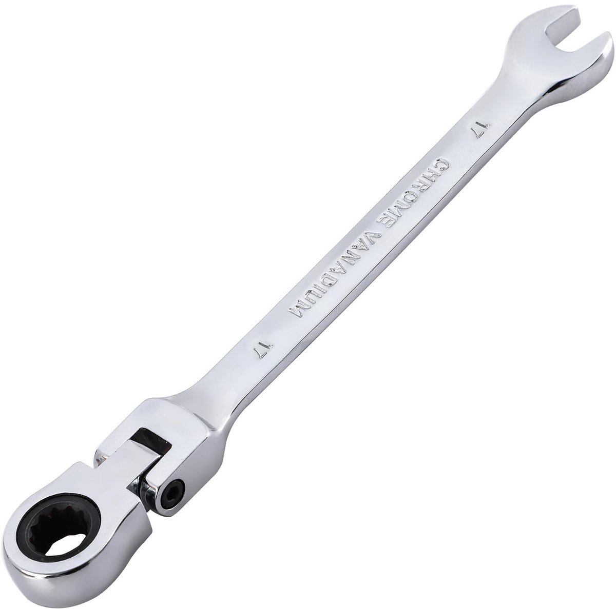 SolidKeus - Flexibele Ringratelsleutel 17 mm van Chroom Vanadium Staal