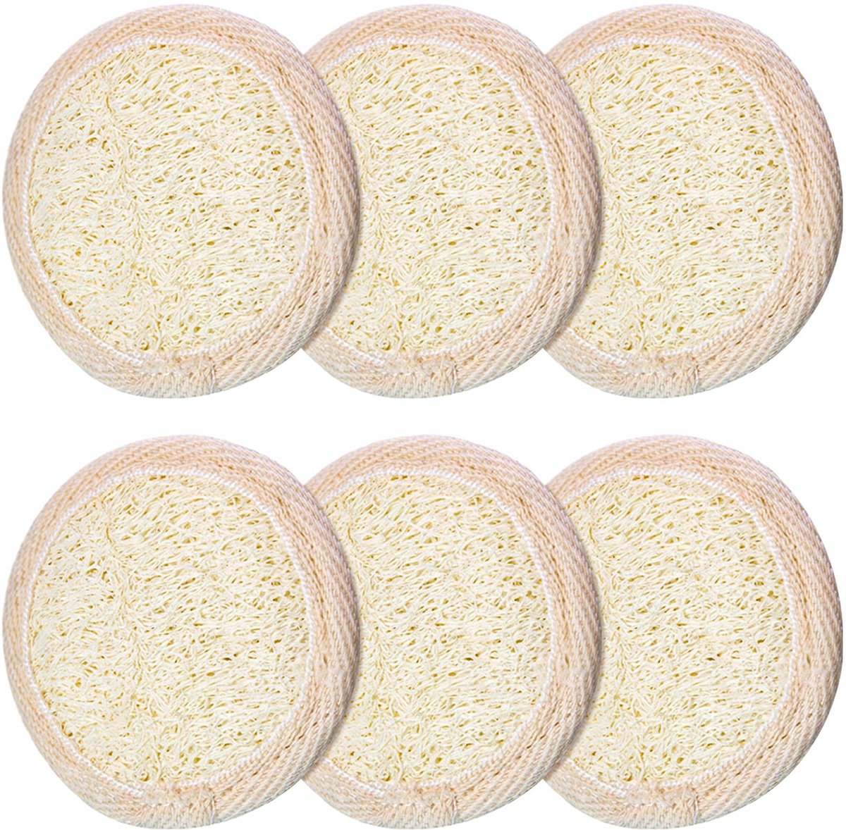 SolidKeus - 6 Stuks Peeling Spons voor Gezicht en Lichaam