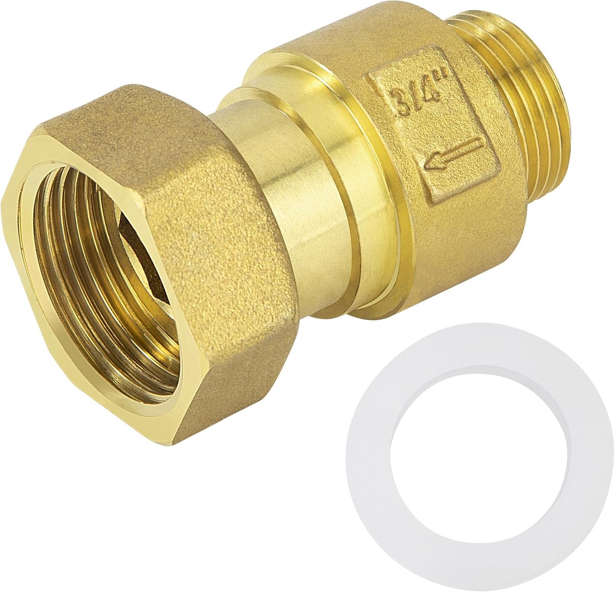 Terugslagventiel, 1 stuk 1" binnendraad x 3/4" buitendraad terugslagklep voor pomp, wasmachines, tuin, fontein, vat, waterleiding