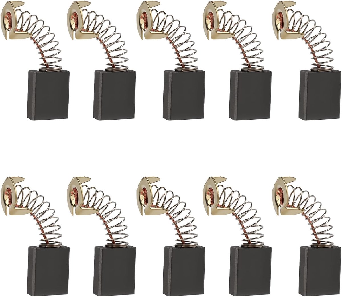 Set van 10 koolborstels voor elektromotor, universele koolborstelset, koolborstels vervanging, voor elektrisch gereedschap, boren, slijpmachines, zagen en polijstmachines