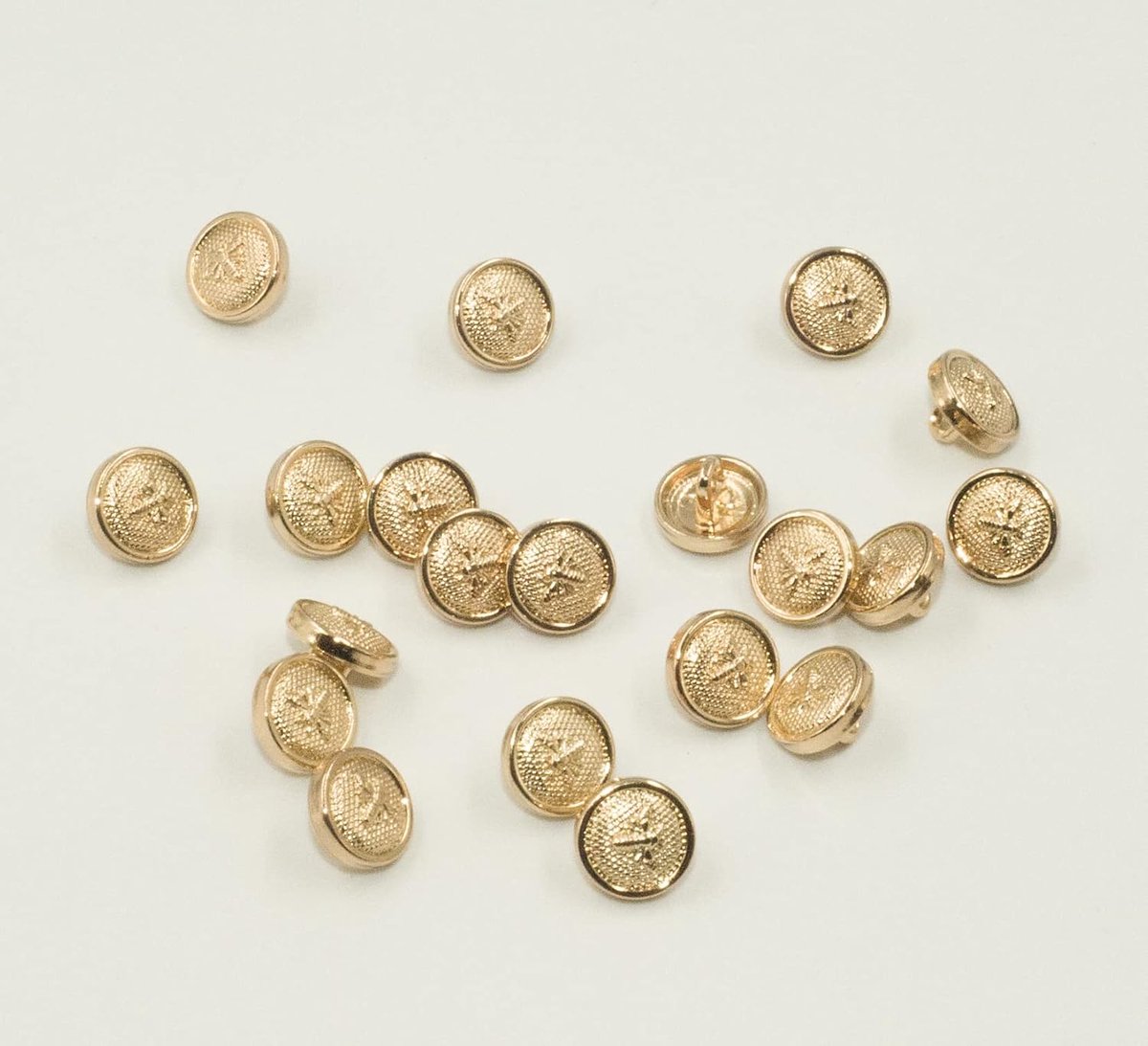 Klassieke bijentextuur metalen knop goud rond patroon voor doe-het-zelf handwerk knoop naaien pak uniform jas decoratie broek accessoires 20 stuks, goud