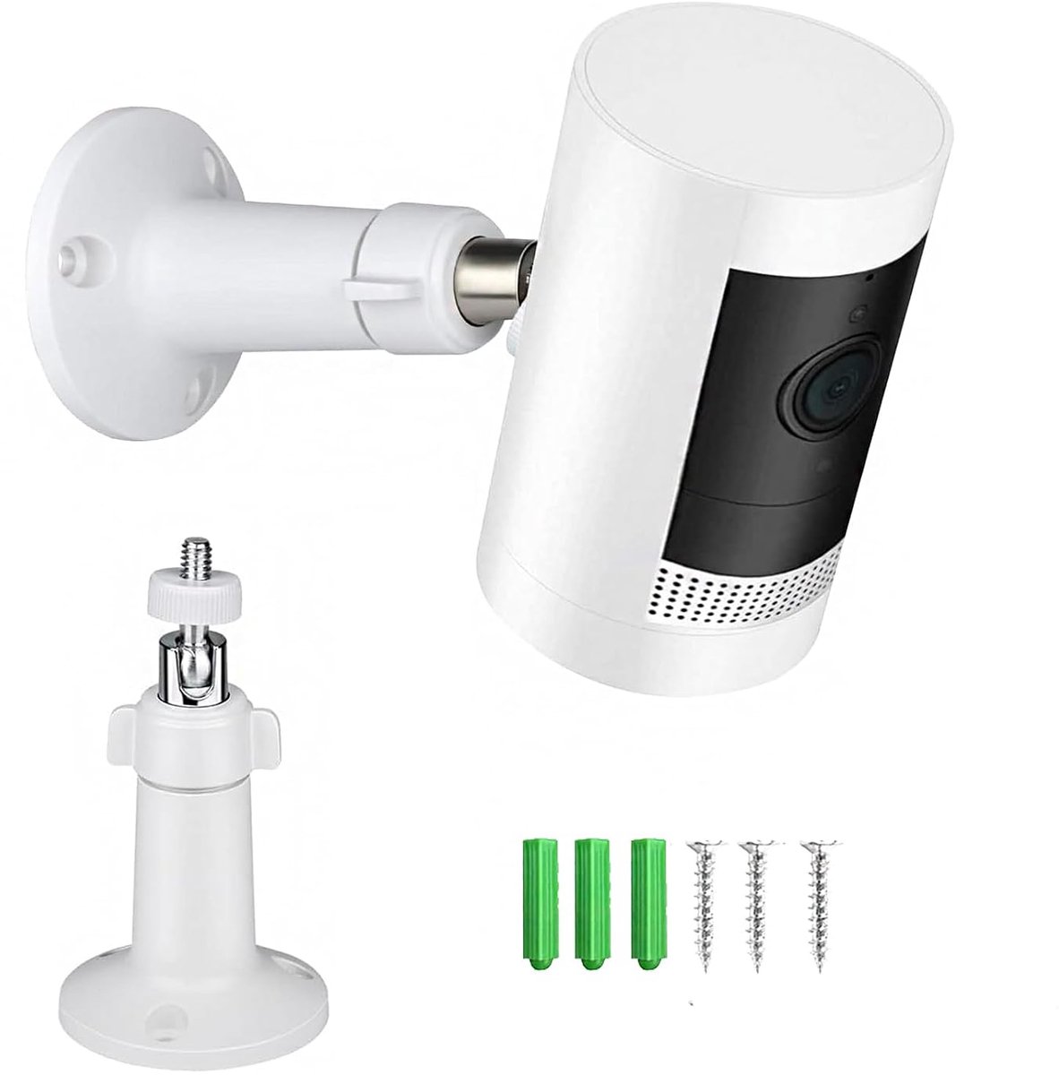 Ringhouder voor Ring Stick Up Cam-camera, binnenring (1e generatie), Ring Stick Up Cam Arlo Pro 4/3/2 batterij, Arlo Ultra, 360 graden verstelbare veiligheidsbeugel voor gebruik binnenshuis