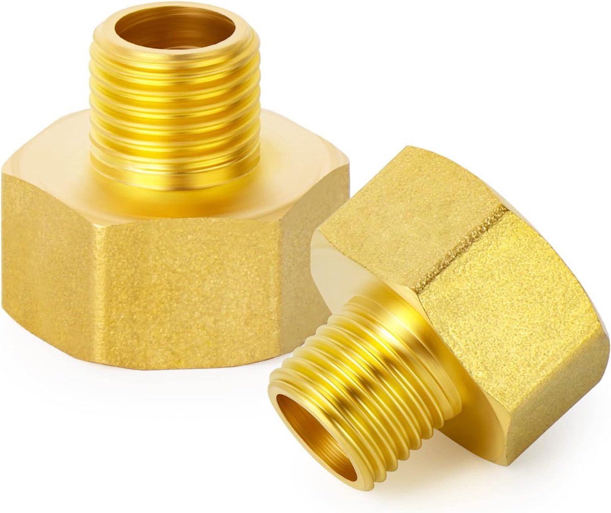 2 Stuks Messing Pijp Verloopstuk Adapter Fittins, 1/2 "BSP Vrouwelijk naar 1/4" BSP Mannelijke Connector