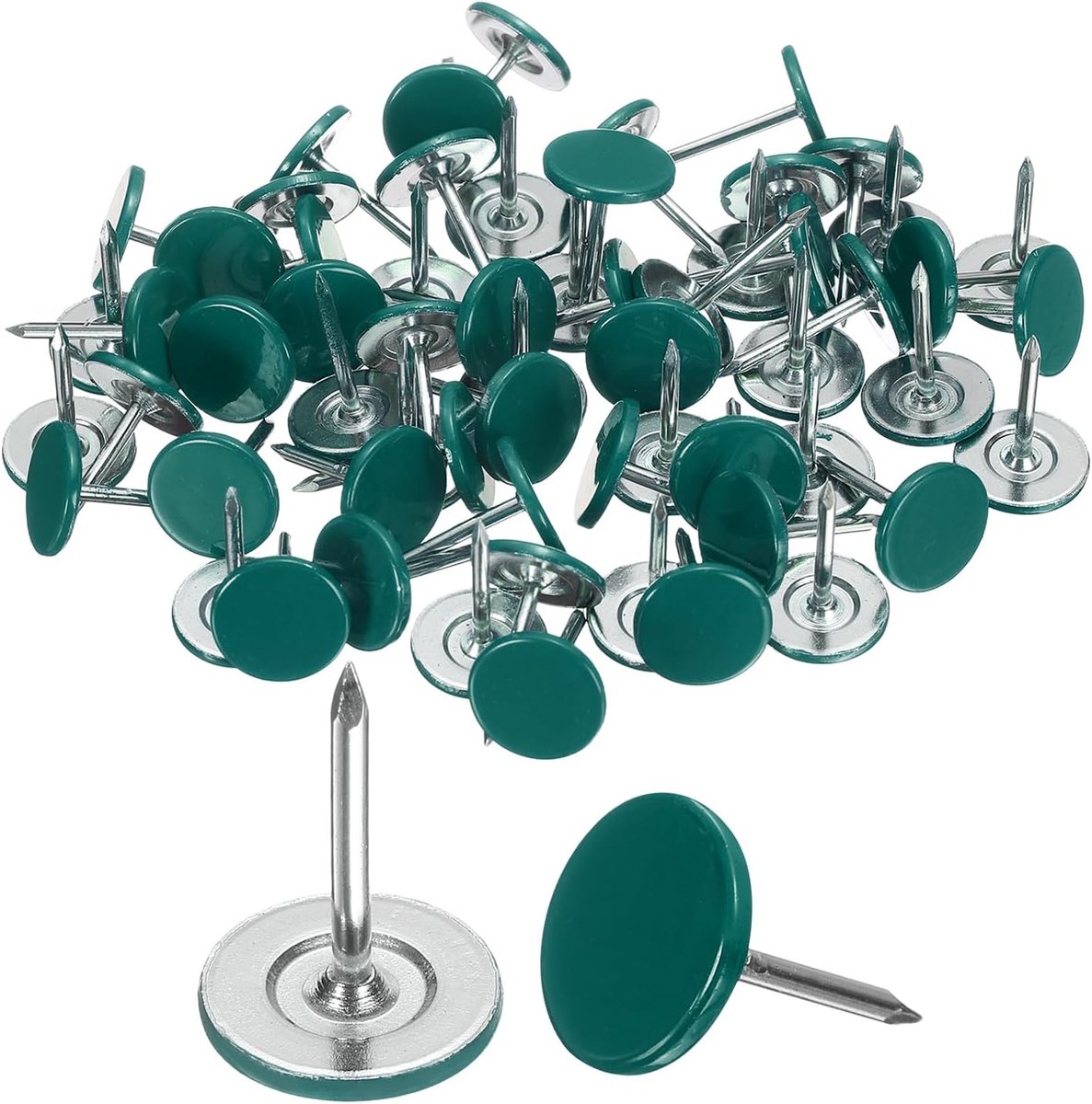 100 stuks wandtapijt, 11 mm x 15 mm, platte koppen, decoratieve spijkers voor meubels, punaise, voor bank, hoofdeinde, meubels, groen