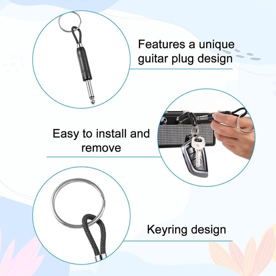 4 stuks gitaarversterker sleutelhouder, ABS zinklegering wandgemonteerde gitaarsleutelhouder, modern design sleutelhangerhouders voor professionele professionele muzikanten en muziekliefhebbers — afbeelding 3