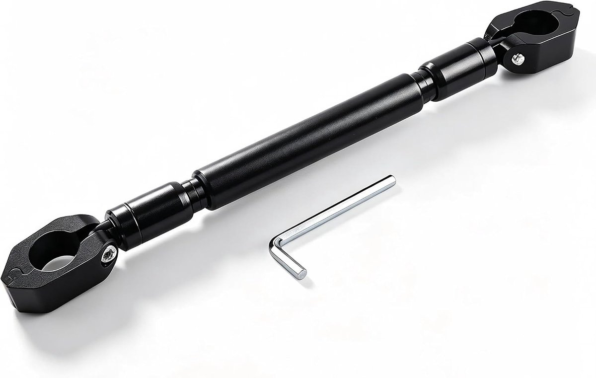 22 mm, universeel, aluminiumlegering, versterkt de dwarsstang van de hendel voor ATV-stuuraccessoires, zwart