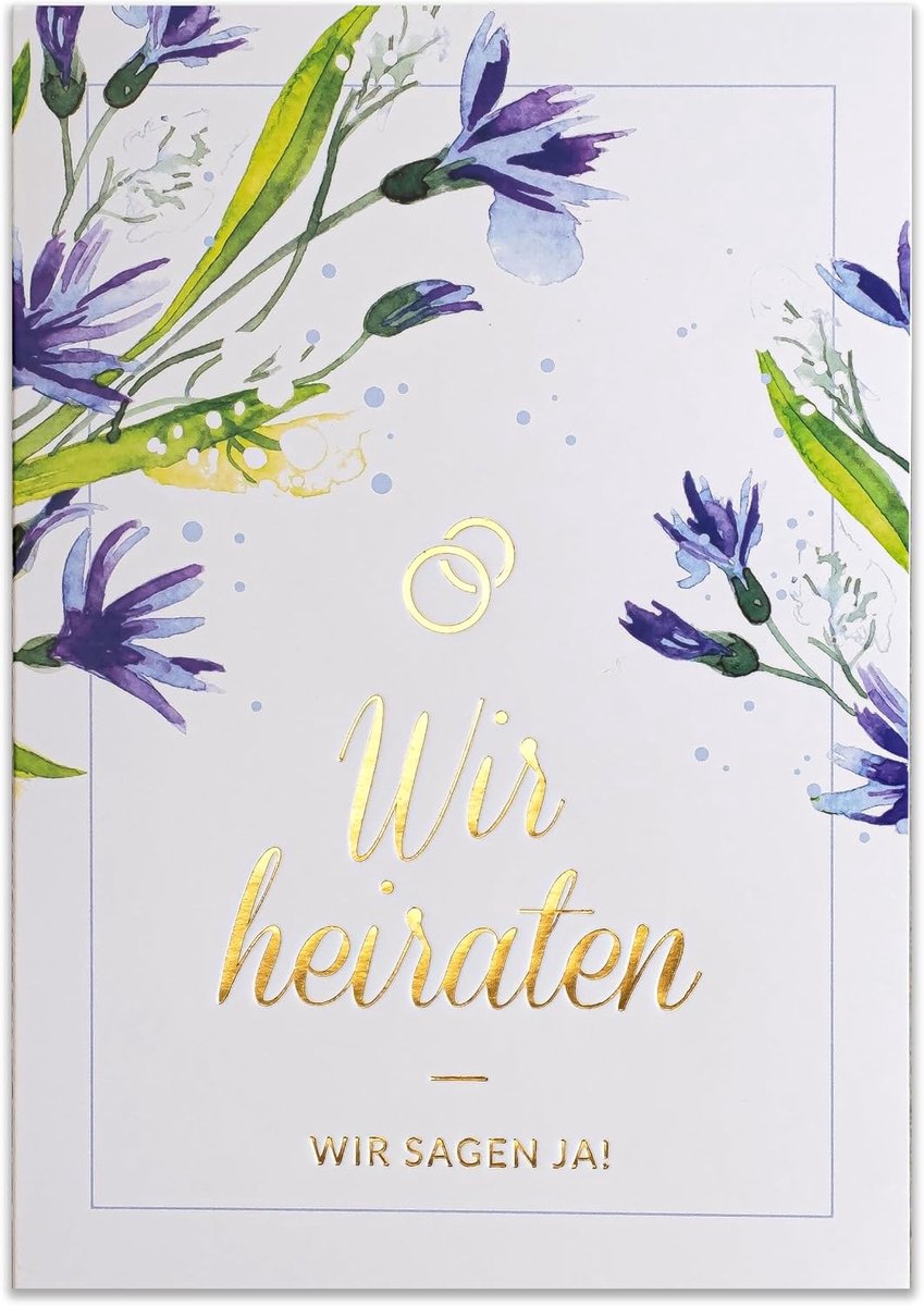 Uitnodigingen set 20 st. 120x170mm MET GEDRUKTE INLAGEN EN VERSLAGEN VOOR HUWELIJD - VERGOUD MOBILE