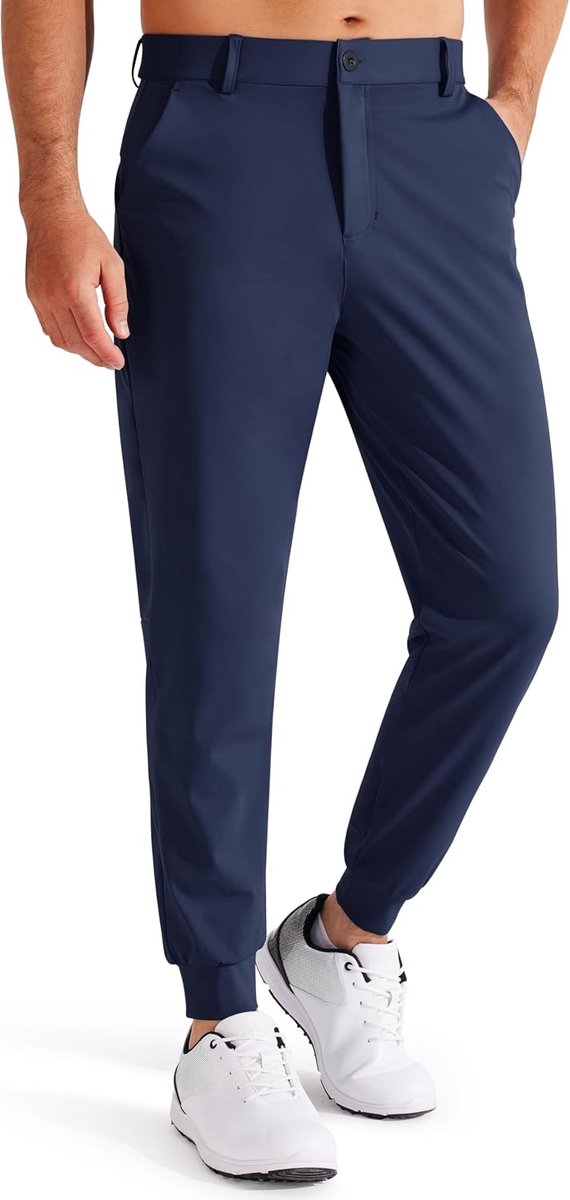 Heren Golf Joggingbroek 4-Weg Stretch Slim Fit Golfbroek Atletische Jogger broekCasual voor met Zakken