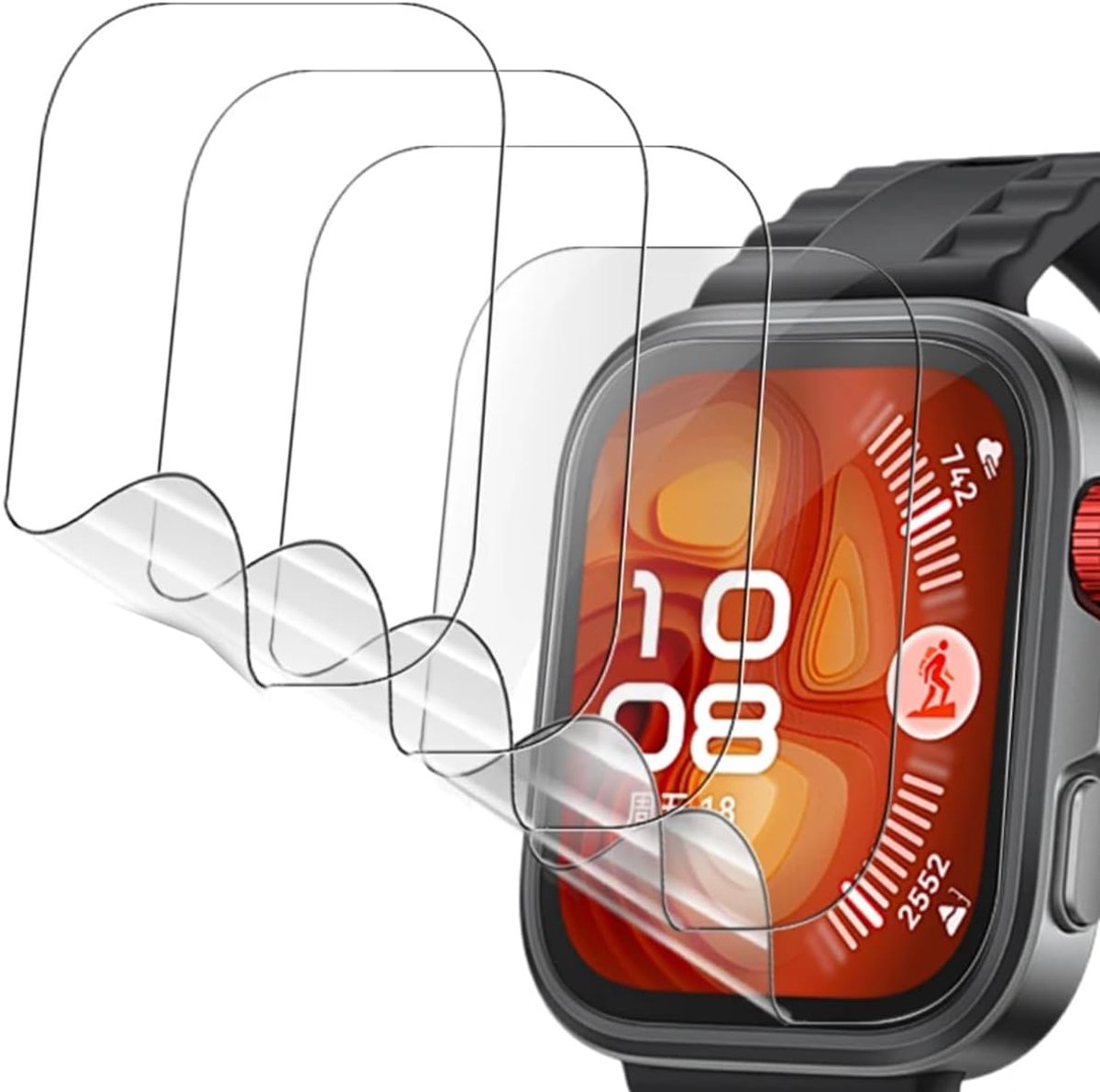 5 stuks hydrogelfolie displaybescherming voor Ice-Watch Ice Smart 2.0 1,96", displaybeschermfolie Flex folie [HD] anti-vingerafdruk [geen glas]