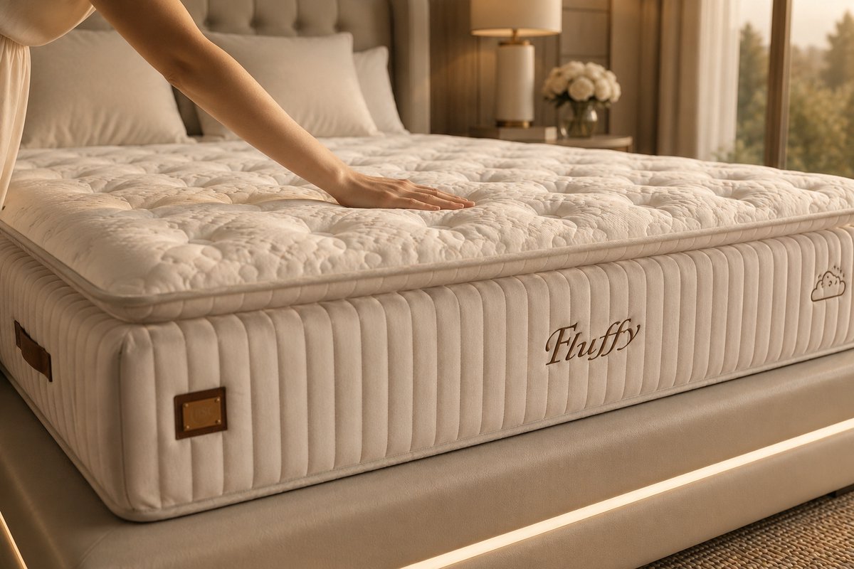 BSS Bedding Fluffy - Pocketvering Matras met Topper 140x200 cm - Inclusief Kussen - Orthopedisch - H3 Medium - 7 Zones - 35 cm Hoog - Beige