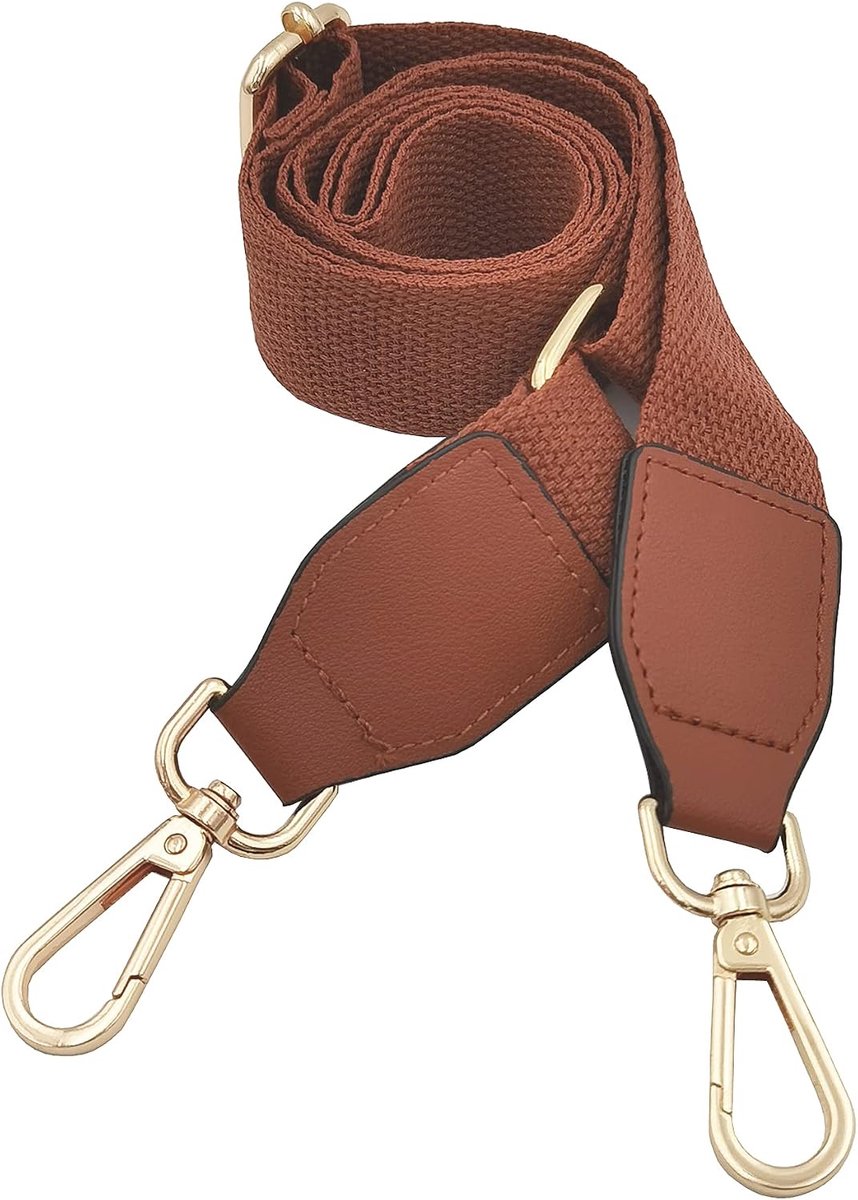 Goudkleurig, verstelbare vervangende schouderriem, 3,8 cm, brede tasriem, 75-135 cm, kruislichaam riem